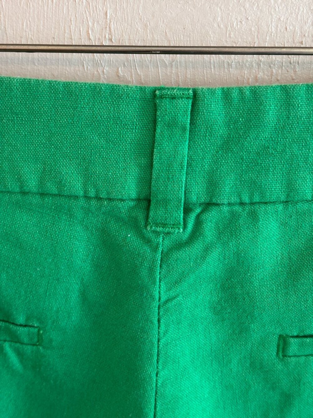 J. Crew Green Linen Blend Scalloped Hem Shorts Women's Size 10 Casual Wear - Picture 11 of 15